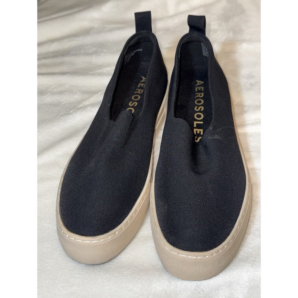 Aerosoles Slip On Platform Sneakers Black Dadcore Momcore Comfort Casual Shoes 9
